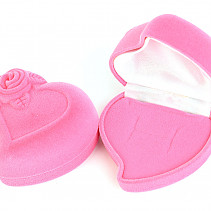 Pink velvet heart gift box (6 x 5.5cm)