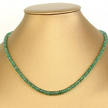 Cut emerald necklace Ag 925/1000 12.4g (44-50cm)