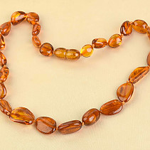 Jantar náhrdelník medový tromly 34cm (dětská velikost)