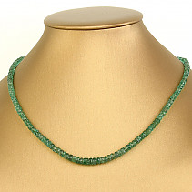 Náhrdelník z broušeného smaragdu Ag 925/1000 (12,3g)