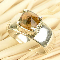 Prsten turmalín dravit  Ag 925/1000 vel.53 (6,7g)