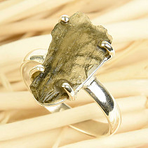 Vltavín prsten Ag 925/1000 (vel.59) 3,7g