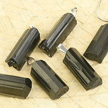 Tourmaline scoryl crystal pendant handle Ag 925/1000