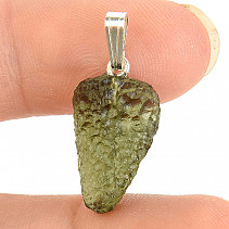Czech Moldavite pendant handle Ag 925/1000 1.7g