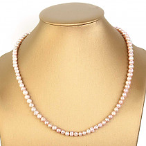Růžové perly náhrdelník 47cm