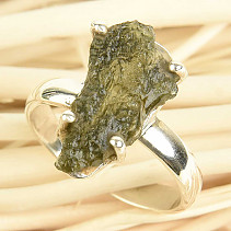Ring moldavite Ag 925/1000 size 56 (3.5g)