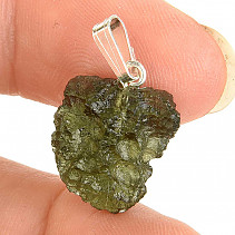 Natural moldavite pendant handle (Ag 925/1000) 1.8g