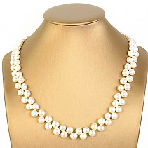 Necklace made of white pearls 50 cm
