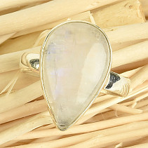 Ring moonstone drop size 52 Ag 925/1000 3.2g