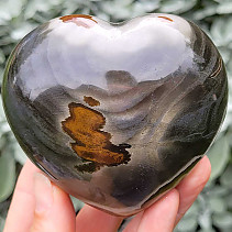 Smooth heart colorful jasper 437g