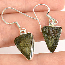 Earrings vltavín triangle Ag 925/1000 3.5g