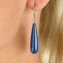 Earrings lapis lazuli drop Ag 925/1000 + Rh