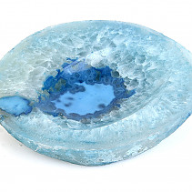 Agate dyed blue bowl 443g
