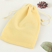 Natural velvet gift bag 17 x 11.5 cm
