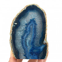Agate blue dyed candlestick 861g