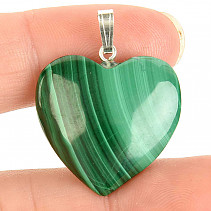 Malachite heart pendant handle 925/1000 9.2g