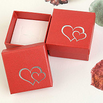 Red gift box for a heart ring 5 x 5 cm