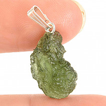 Moldavite pendant from the Czech Republic Ag 925/1000 2.3g