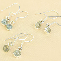 Aquamarine smaller round earrings Ag 925/1000