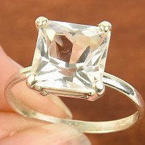 Crystal cut ring Ag 925/1000 size 57 2.3g