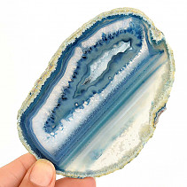 Blue agate slice (dyed) 78g