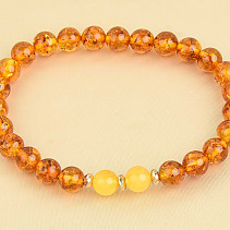 Decorated bracelet amber balls 7mm
