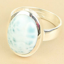 Larimar ring oval Ag 925/1000 6.2g (size 54)