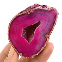 Agate geode with cavity dyed 153g