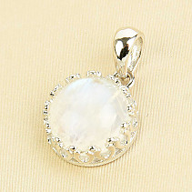 Moonstone pendant with bezel Ag 925/1000 + Rh