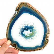 Colored agate slice from Brazil 288g