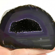 Purple agate hollow geode 274g