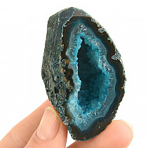 Agate dyed geode with cavity 78g