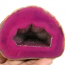 Agate geode with cavity dyed 247g