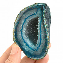 Agate dyed geode with cavity 182g