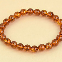 Amber bracelet honey balls 8mm