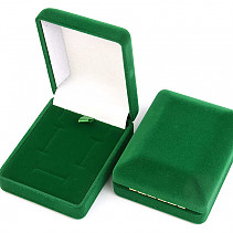 Dárková krabička sametová zelená 75 x 60mm