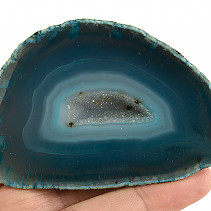 Agate geode dyed blue 144g