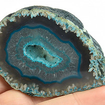 Agate dyed geode with cavity 143g