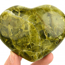 Srdce ze zeleného opálu Madagaskar 352g