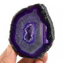 Agate geode with cavity dyed purple 208g