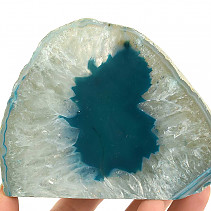 Candle holder blue dyed agate 593g