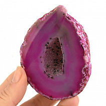 Geode with cavity made of pink agate 190g