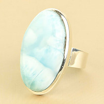 Larimar ring oval Ag 925/1000 9.7g size 54