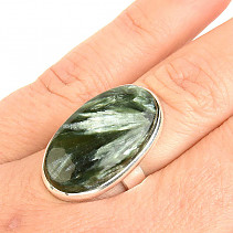 Ring seraphite oval Ag 925/1000 7.4g size 55 (Russia)