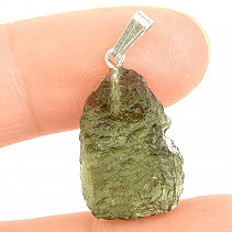Vltavín (moldavite) přívěsek Ag 925/1000 2,8g