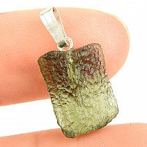 Přívěsek z vltavínu (moldavite) 1,3g Ag 925/1000