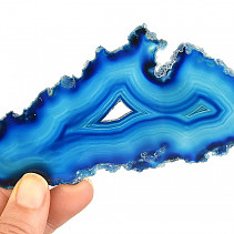 Agate dyed slice with cavity (Brazil) 68g