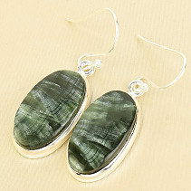 Oval seraphite earrings (Russia) Ag 925/1000 7.3g