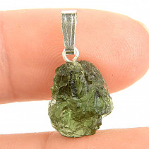 Vltavín (moldavite) přívěsek 1,5g Ag 925/1000