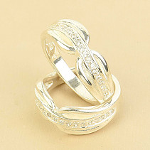 Dámský prsten se zirkony stříbro Ag 925/1000